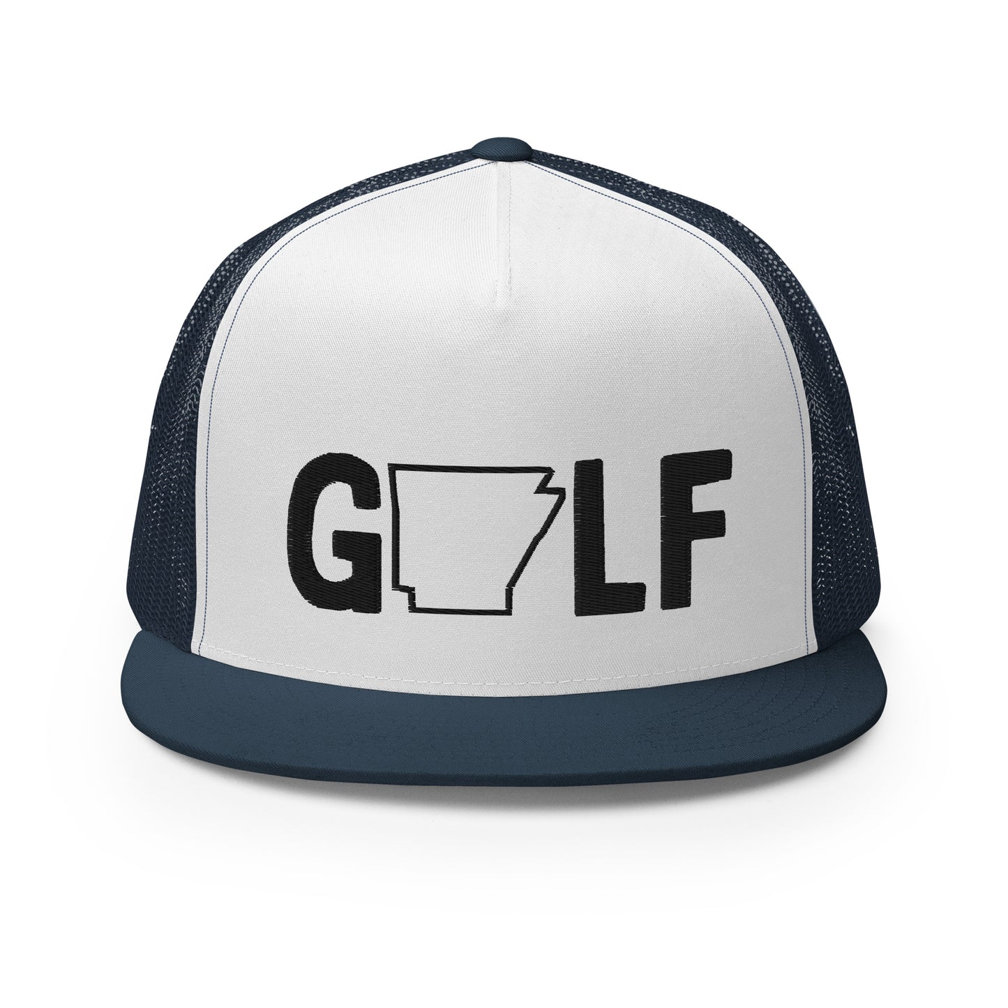 Golf Arkansas - 5 Panel High Profile Trucker Cap