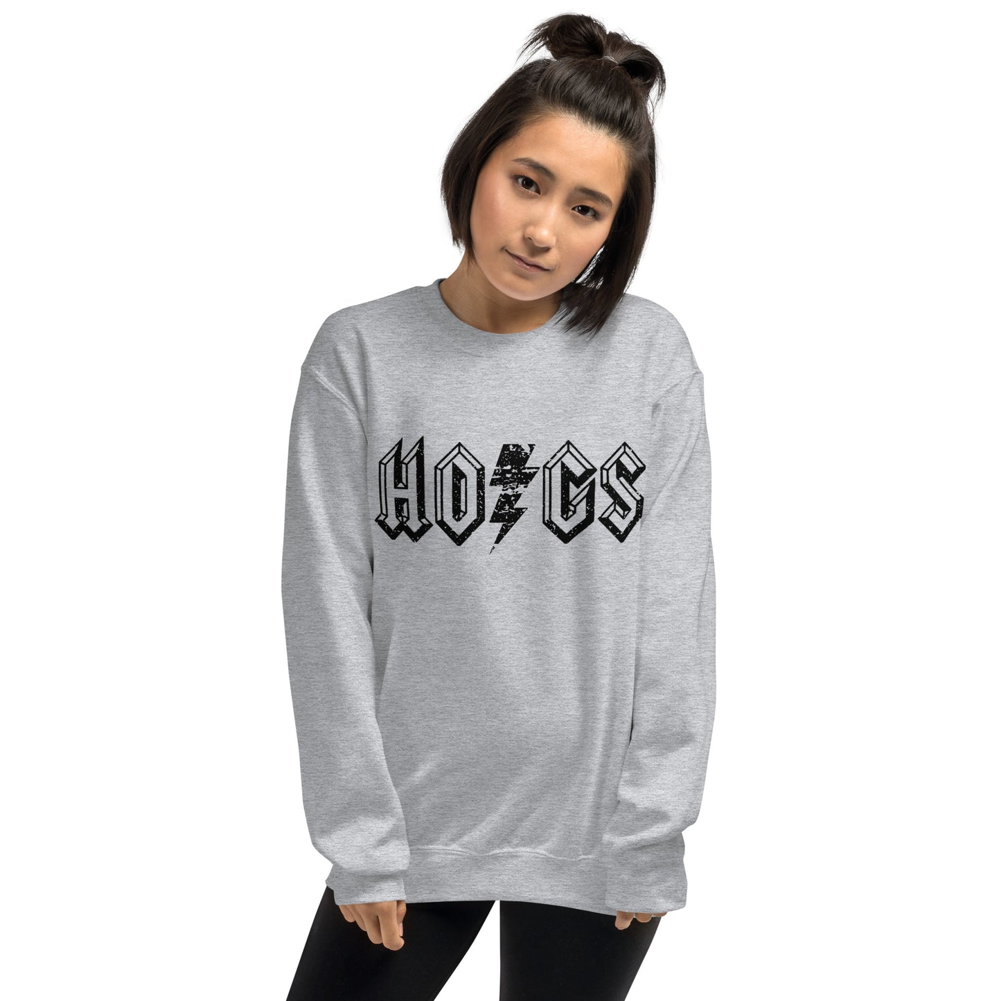 HOGS Vintage Crewneck Sweatshirt - White & Heather Gray