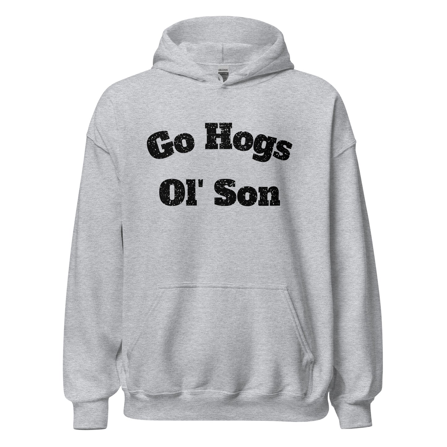 Go Hogs Ol' Son Unisex Hoodie - White or Heather Gray