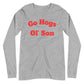 Go Hogs Ol Son Black & Heather Gray Unisex Long Sleeve Tee