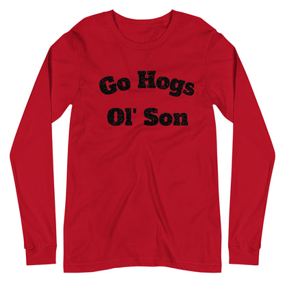 Go Hogs Ol' Son Red Unisex Long Sleeve Tee