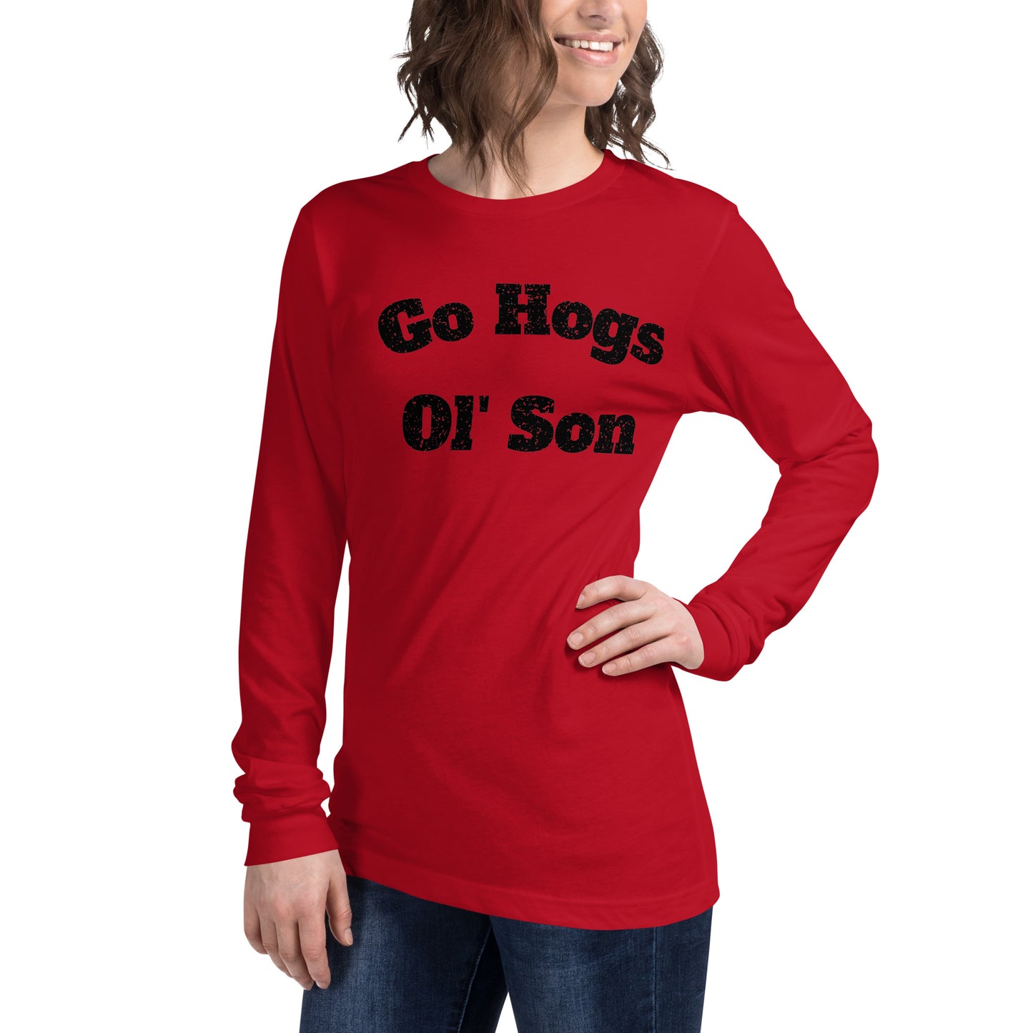 Go Hogs Ol' Son Red Unisex Long Sleeve Tee