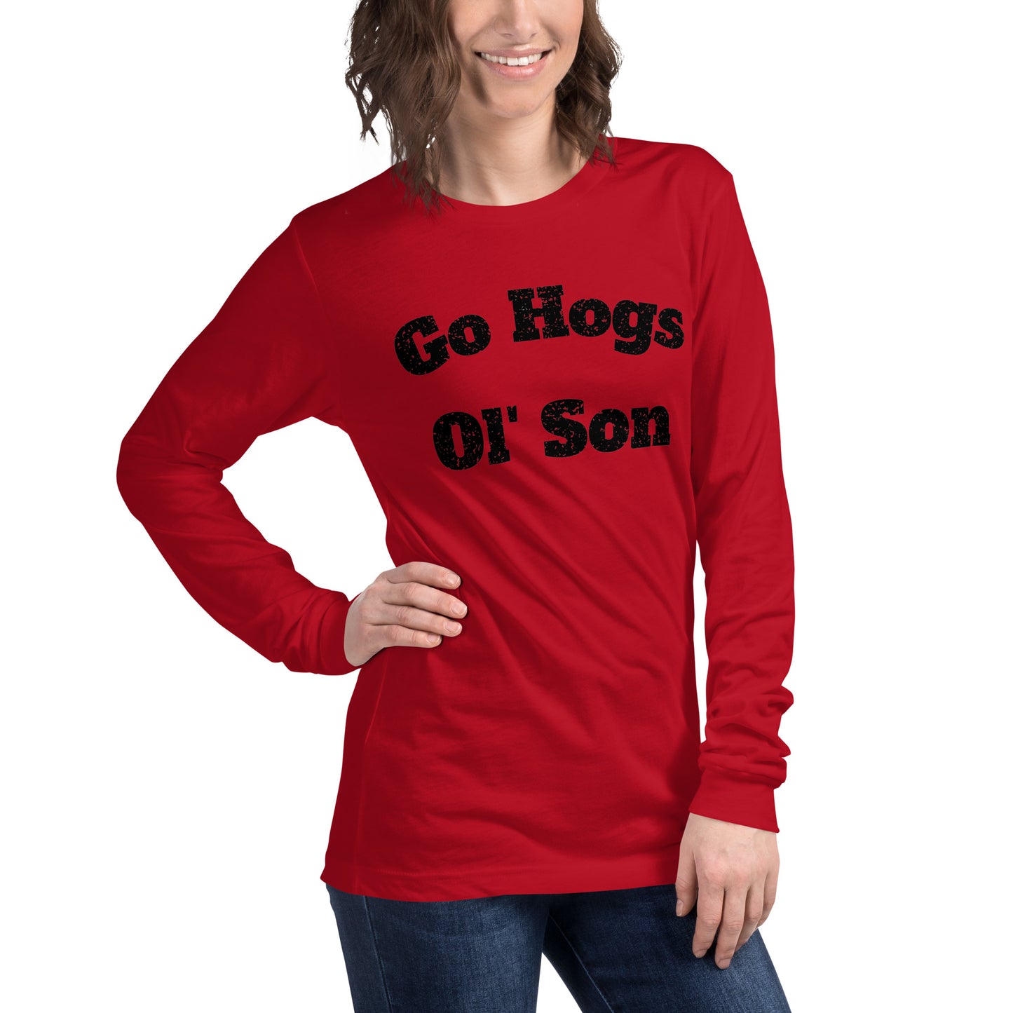 Go Hogs Ol' Son Red Unisex Long Sleeve Tee