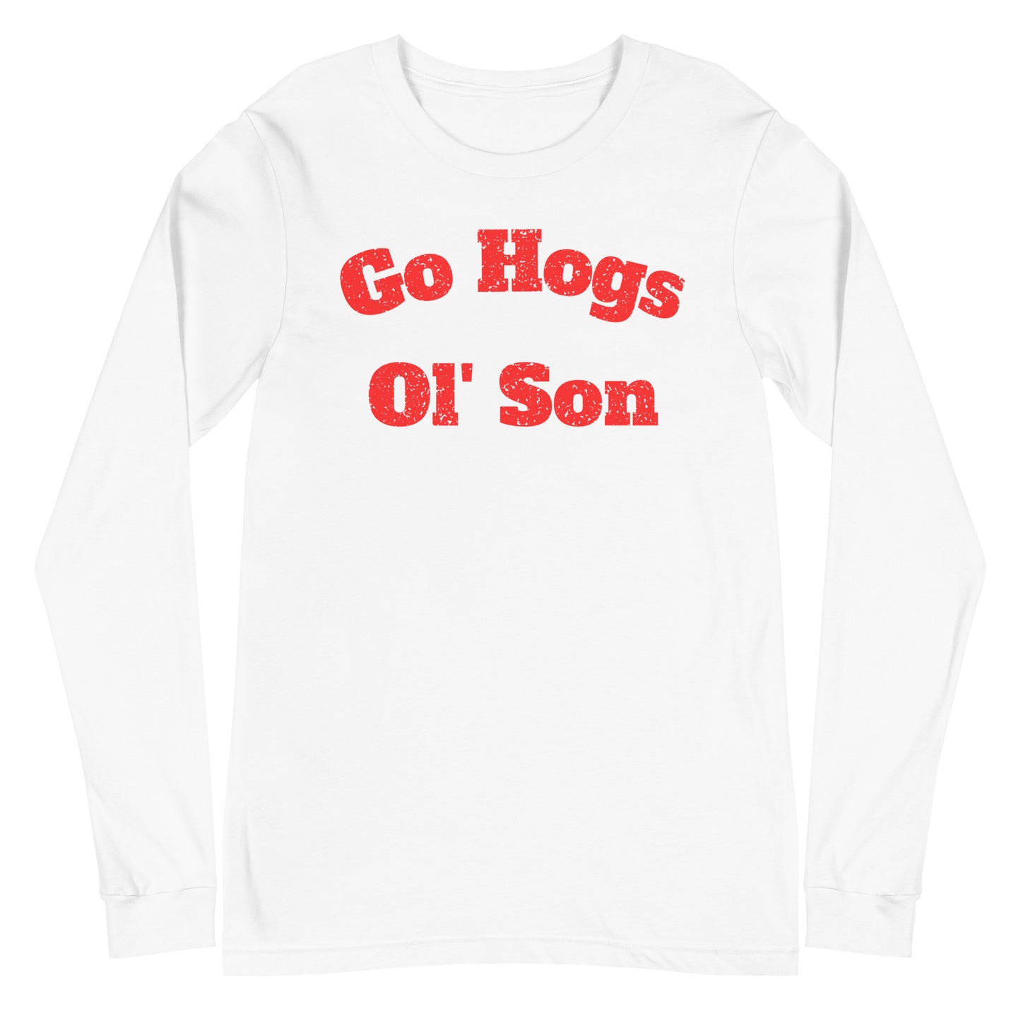 Go Hogs Ol' Son White Unisex Long Sleeve Tee