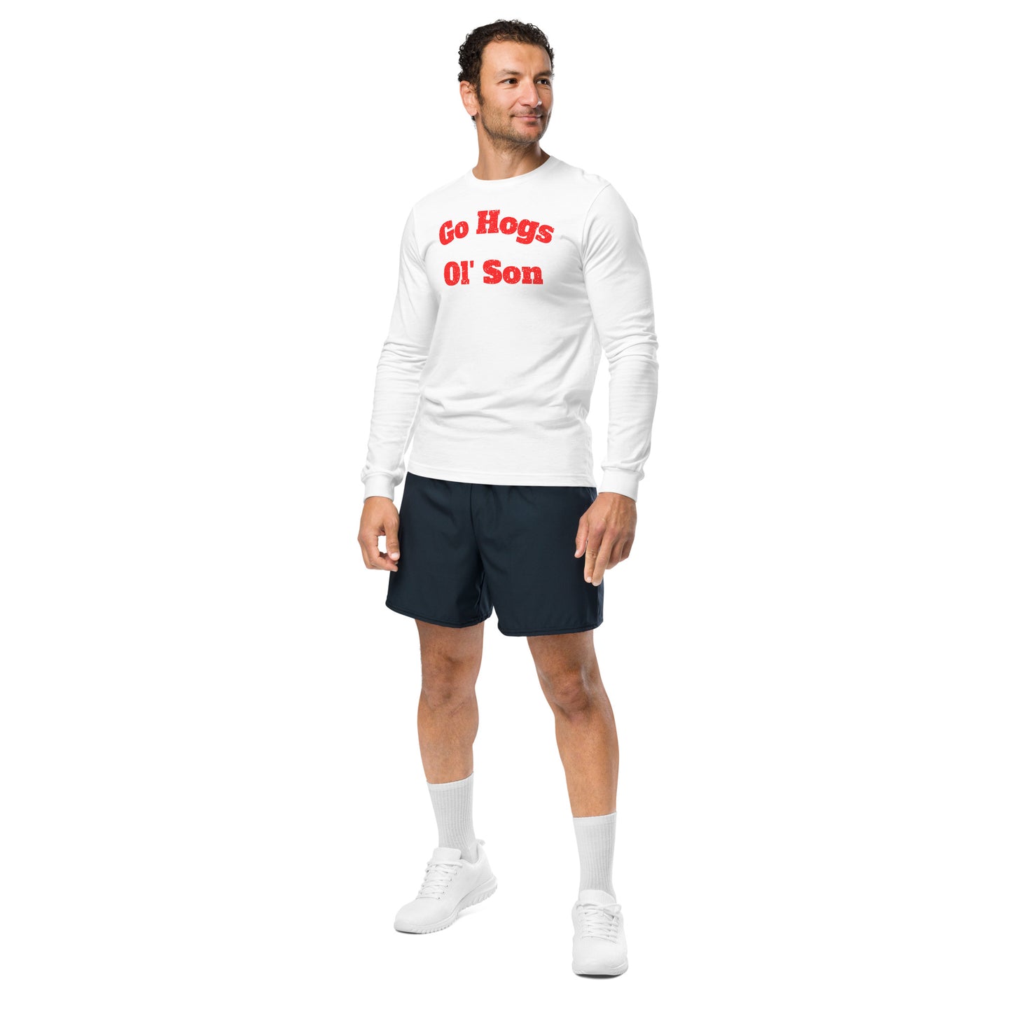 Go Hogs Ol' Son White Unisex Long Sleeve Tee