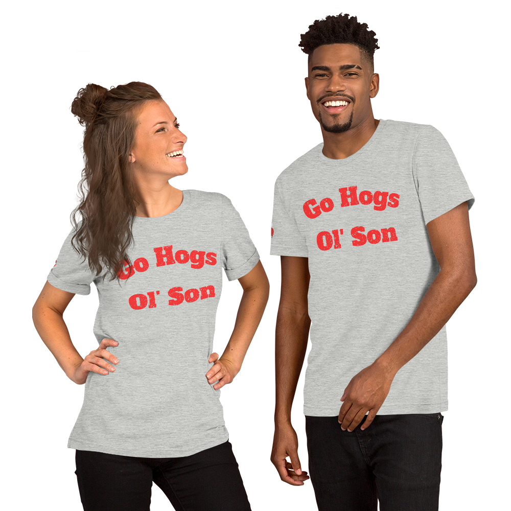 Go Hogs Ol' Son Unisex Short Sleeve Tee - Black or Heather Gray