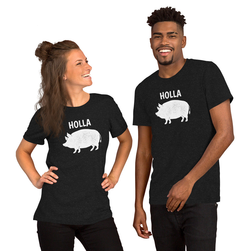 HOLLA Adult! Black or Red Unisex t-shirt