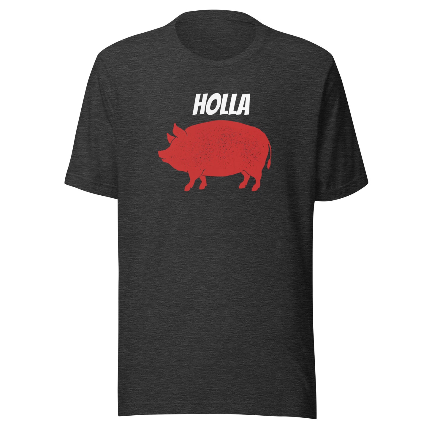 HOLLA Adult! Unisex t-shirt, Heather Black or Dark Gray