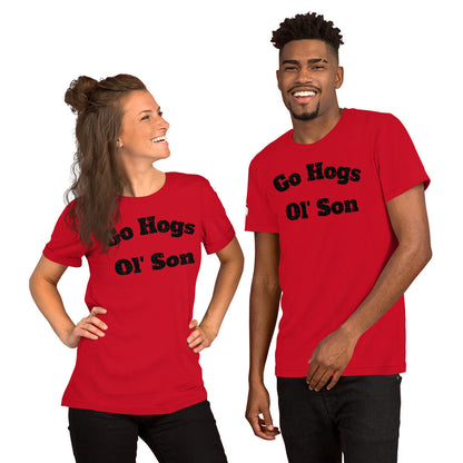 Go Hogs Ol' Son Unisex Short Sleeve Tee - Red