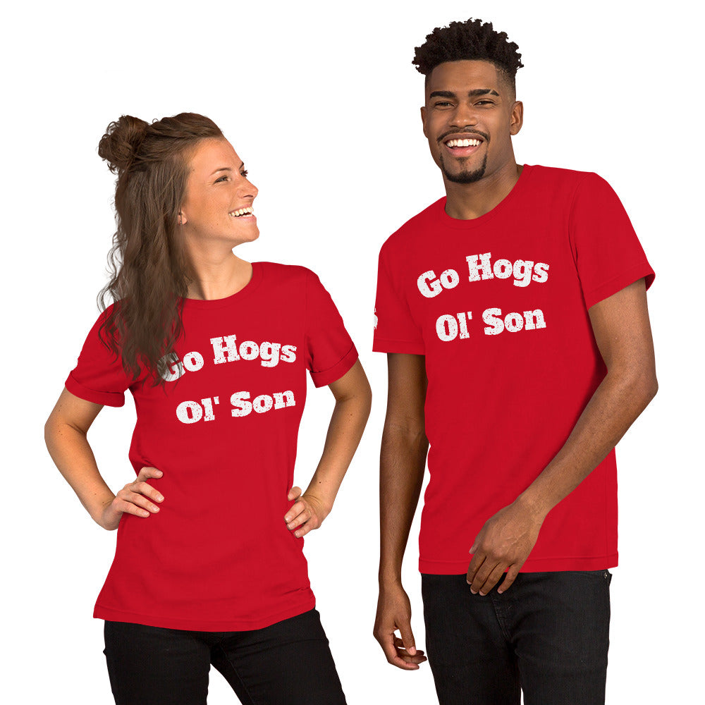 Go Hogs Ol' Son Unisex Short Sleeve Tee - Red