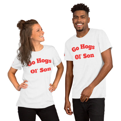 Go Hogs Ol' Son Unisex Short Sleeve Tee - White