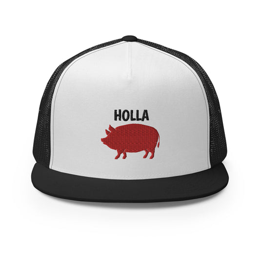 HOLLA Trucker Hats! 6 colors, White Front, 5 Panel Trucker Cap