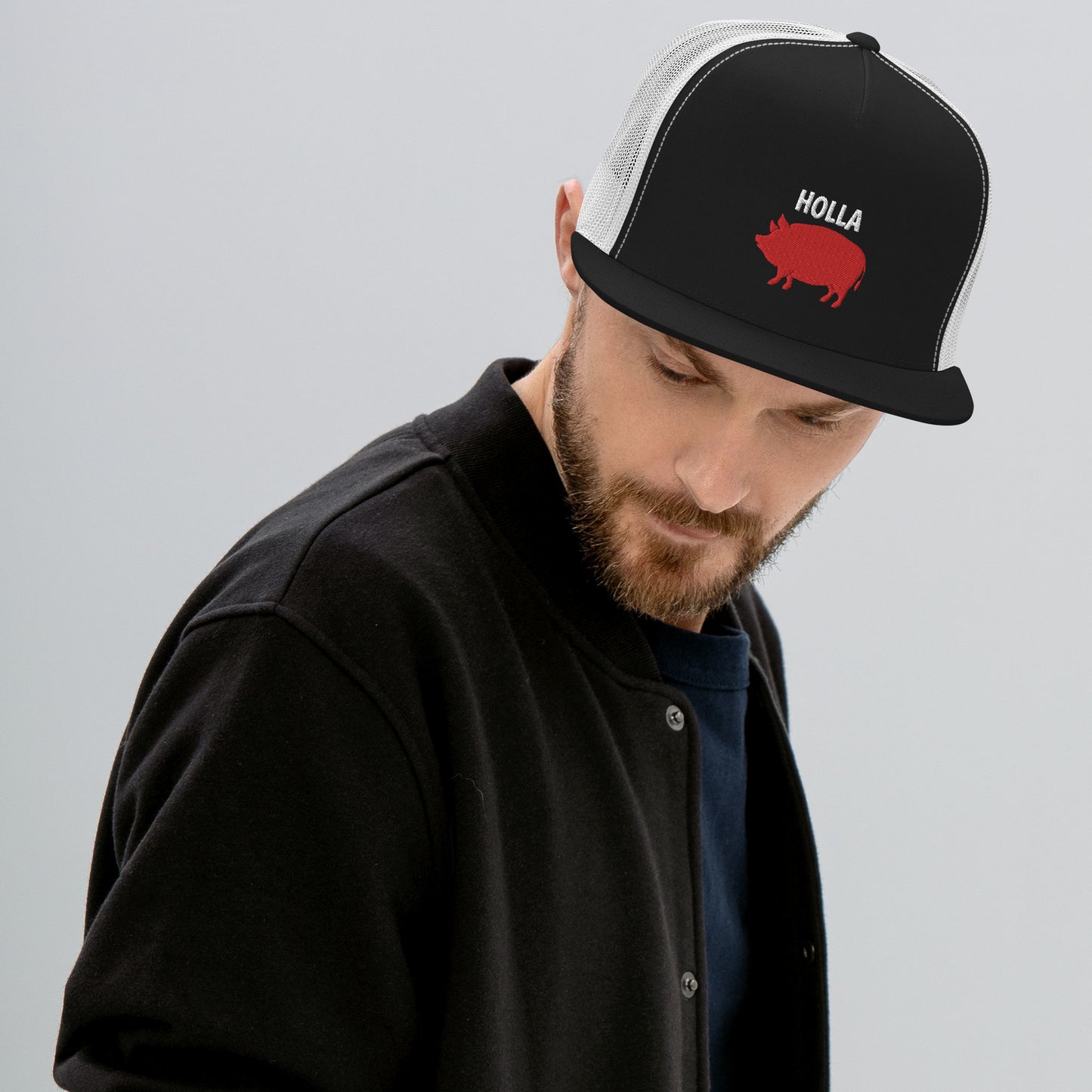 HOLLA Trucker Hats! 3 colors, Black Front, 5 Panel Trucker Cap