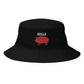 HOLLA Bucket Hat! Black 100% Cotton Twill