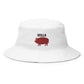 HOLLA Bucket Hat! White 100% Cotton Twill
