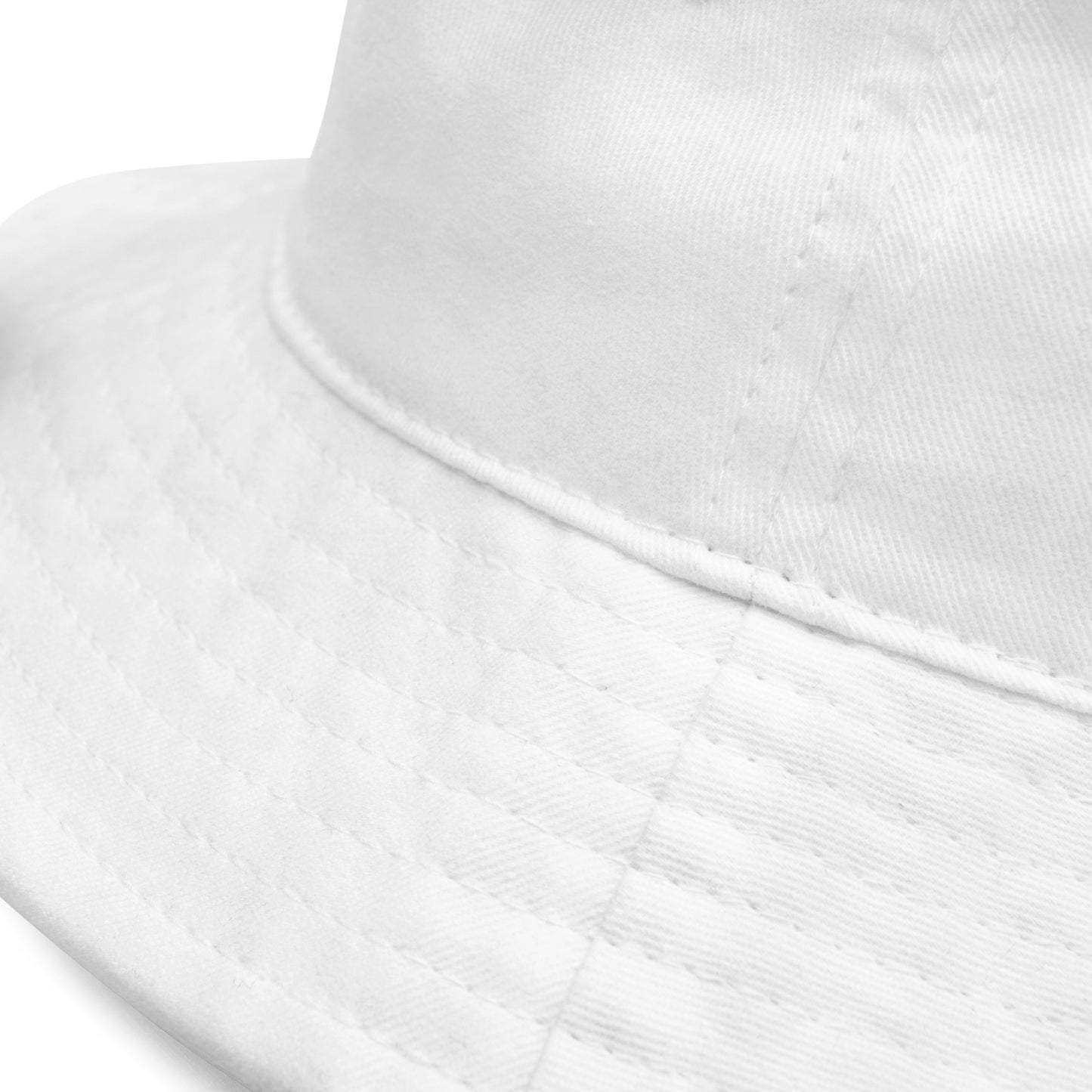 HOLLA Bucket Hat! White 100% Cotton Twill