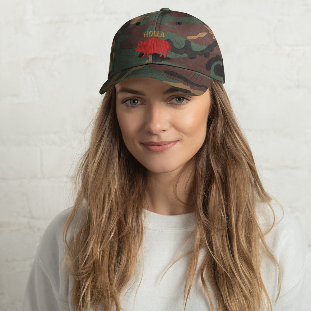 HOLLA Adjustable Baseball Cap! Camo