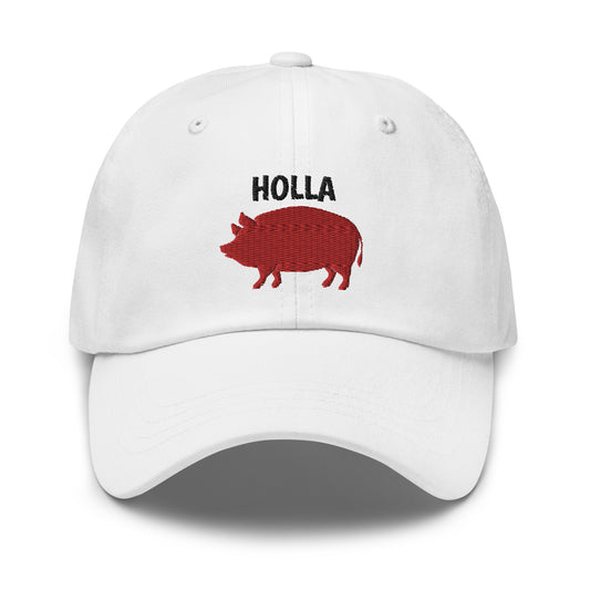 HOLLA Adjustable Baseball Cap! White