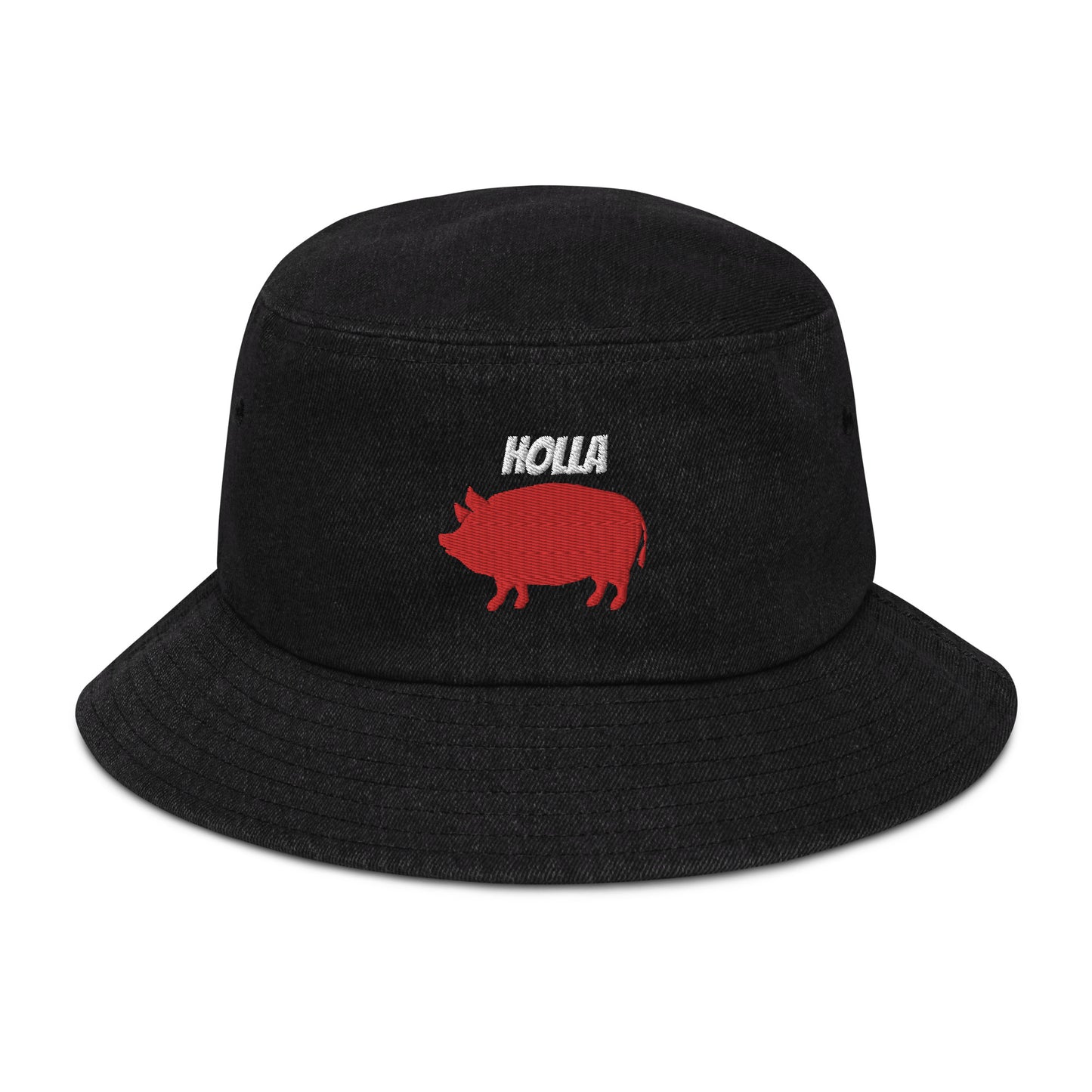 HOLLA Bucket Hats! Black Denim