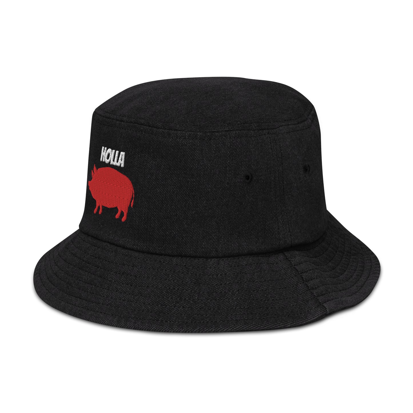 HOLLA Bucket Hats! Black Denim