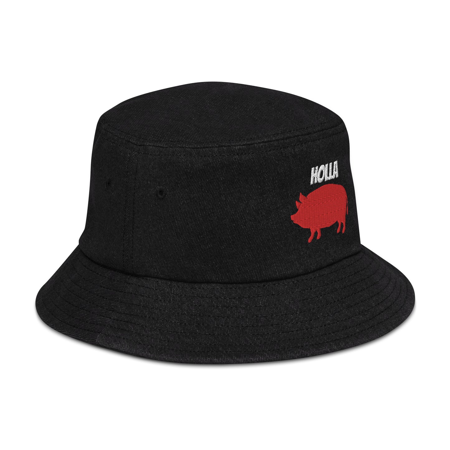 HOLLA Bucket Hats! Black Denim