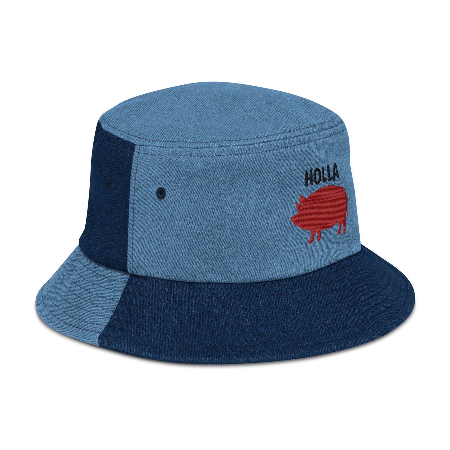 HOLLA Bucket Hats! Two Tone Denim