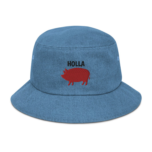 HOLLA Bucket Hats! Light Denim