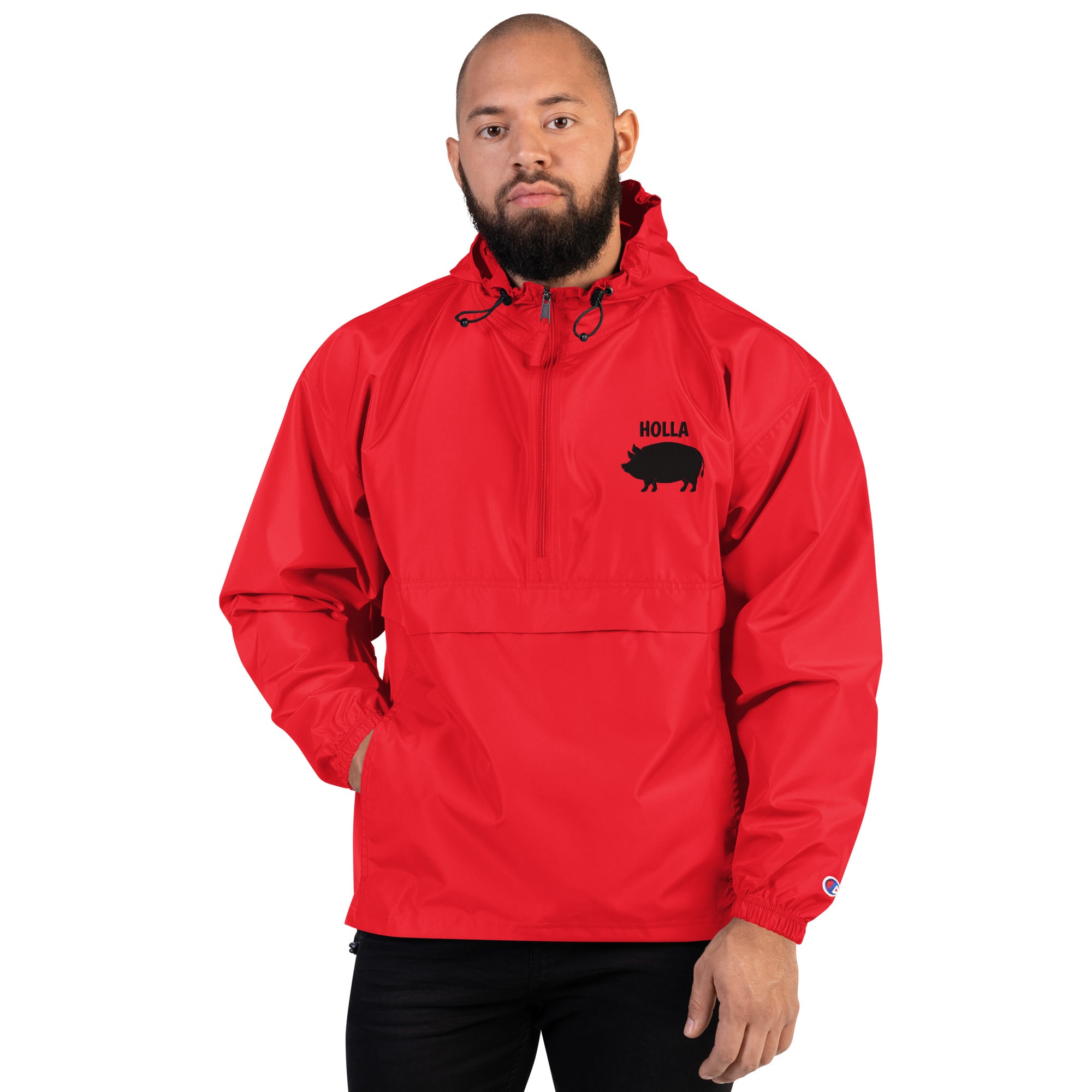 Champion discount red windbreaker