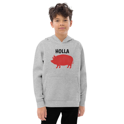 HOLLA Kids! Gray, Youth fleece hoodie