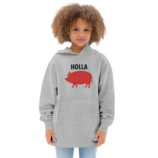 HOLLA Kids! Gray, Youth fleece hoodie