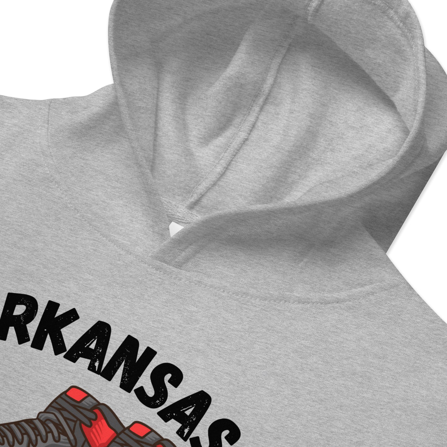 Arkansas Basketball White & Heather Gray Kids fleece hoodie