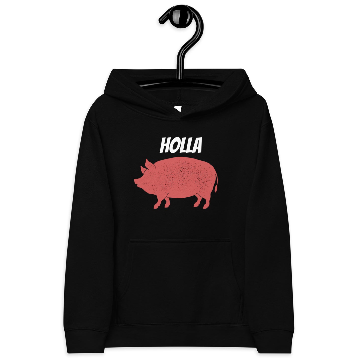 HOLLA Kids! Black, Youth fleece hoodie