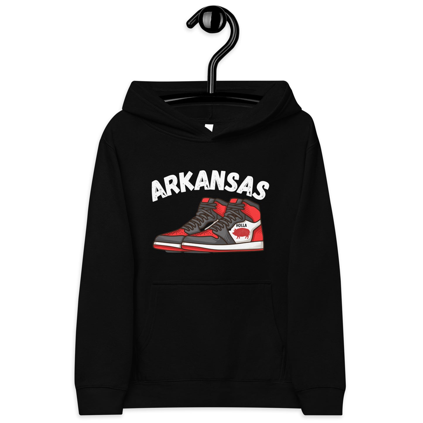 Arkansas Basketball Black Kids fleece hoodie