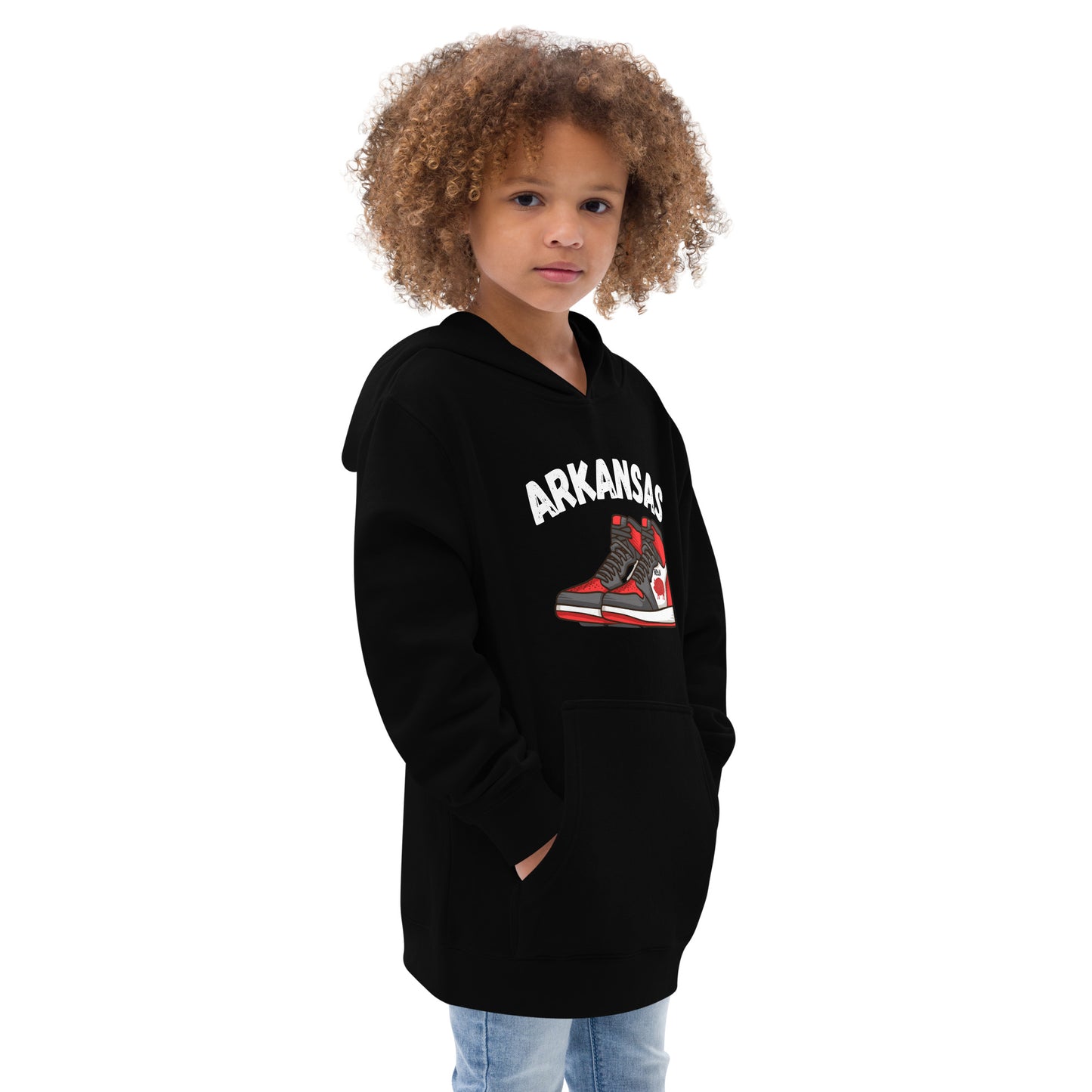 Arkansas Basketball Black Kids fleece hoodie