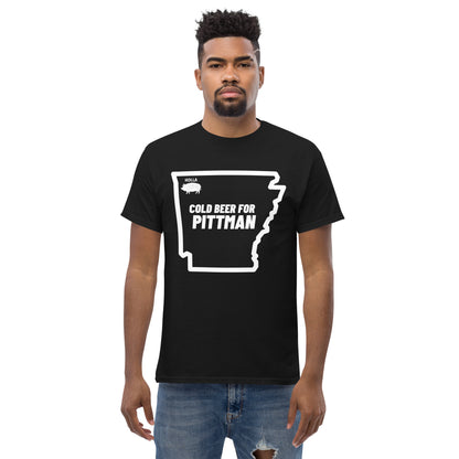 COLD BEER FOR PITTMAN, Black, Men's classic tee