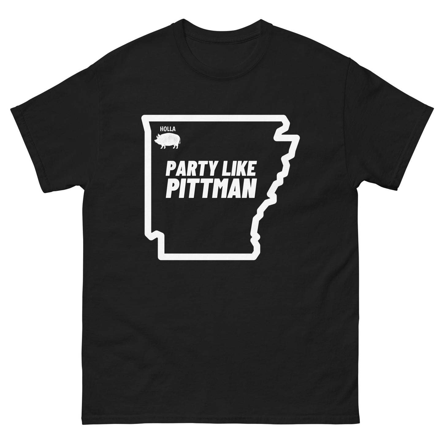 PARTY LIKE PITTMAN, Black, Men's classic tee