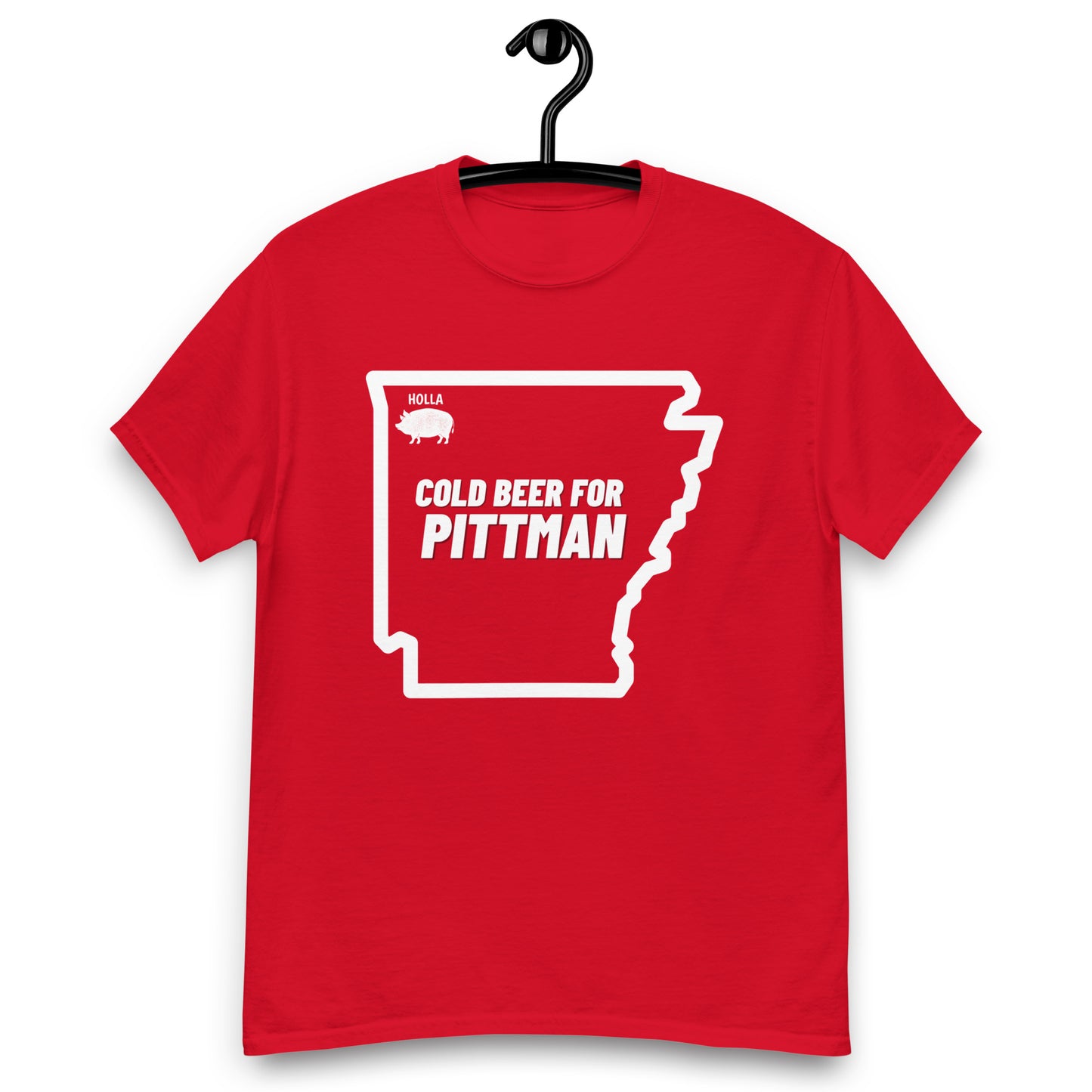 COLD BEER FOR PITTMAN, Red, Men's classic tee