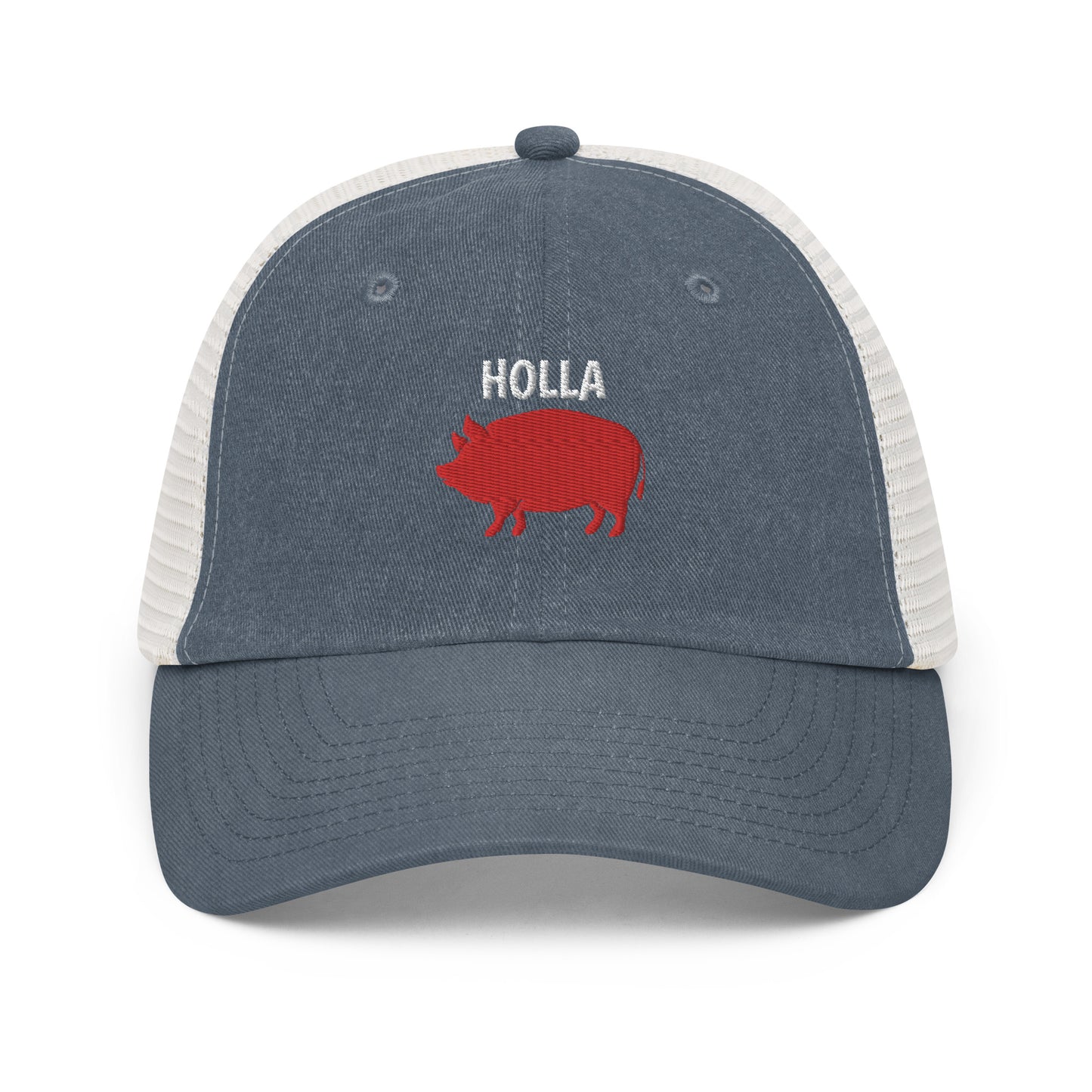 HOLLA Trucker Hats! 2 colors, Pigment-dyed cap