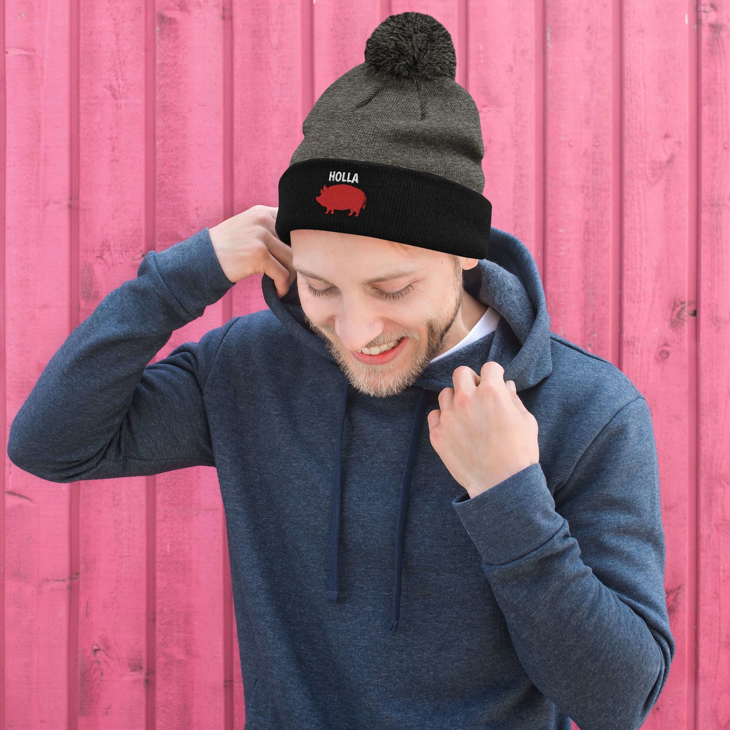 HOLLA Beanies! 4 Colors, Pom-Pom Beanie