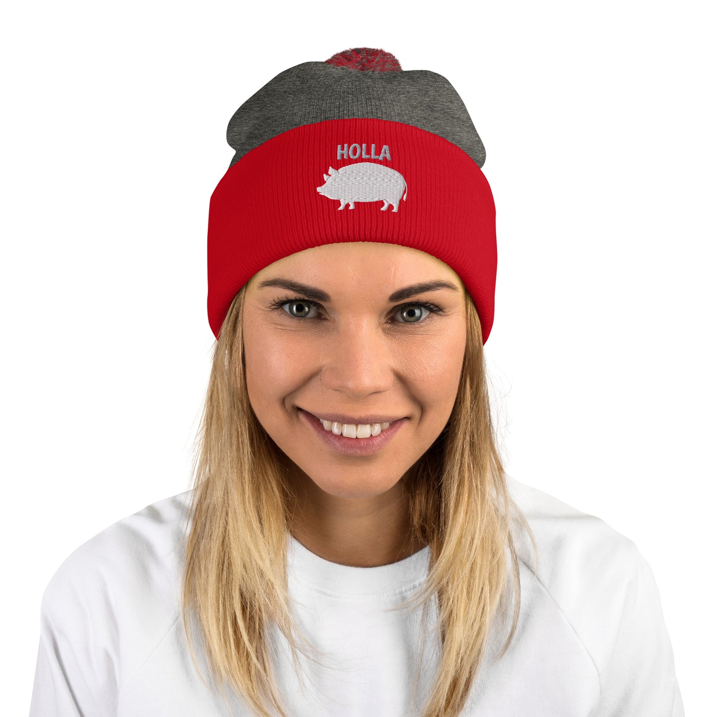 HOLLA Beanies! 2 colors, Pom-Pom Beanie