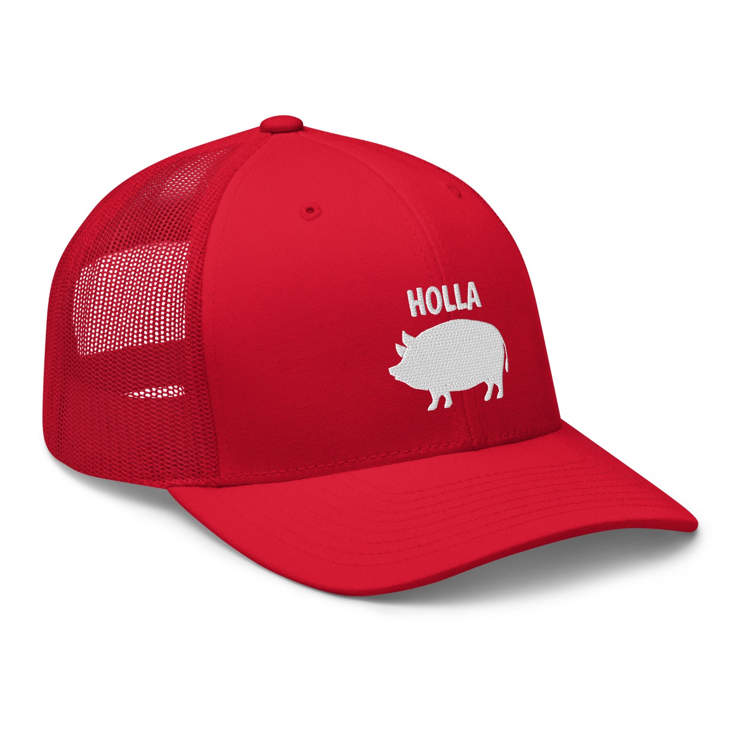 HOLLA Trucker Hats! Red, Retro Trucker Cap