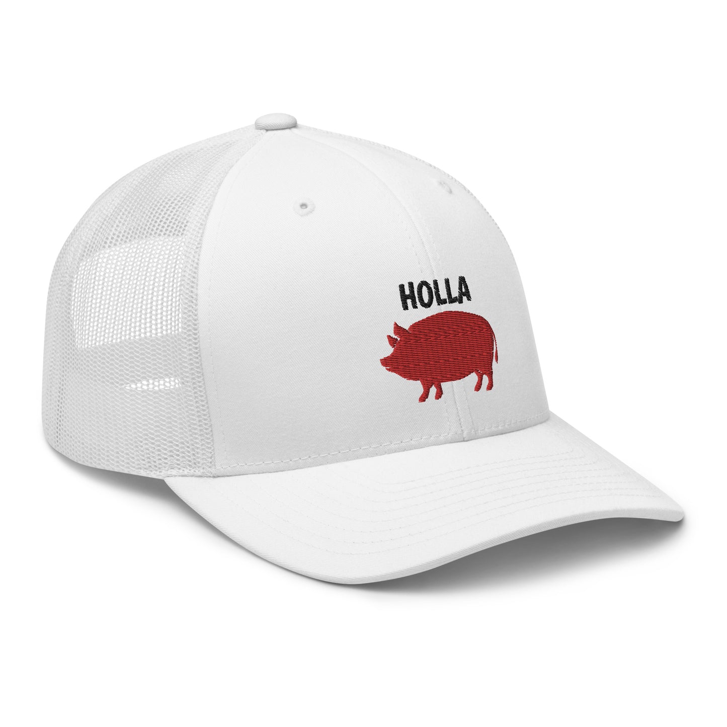 HOLLA Trucker Hats! White, Retro Trucker Cap