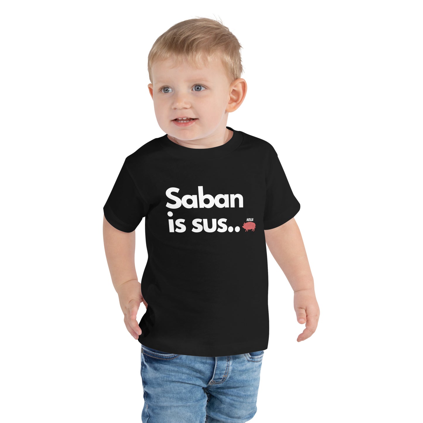 Saban is sus..., Black, Toddler Short Sleeve Tee