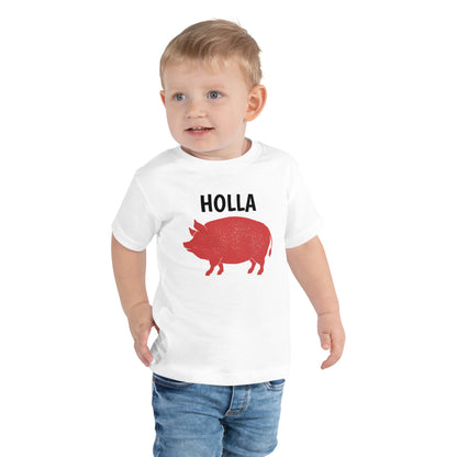 HOLLA Toddler! White Short Sleeve Tee