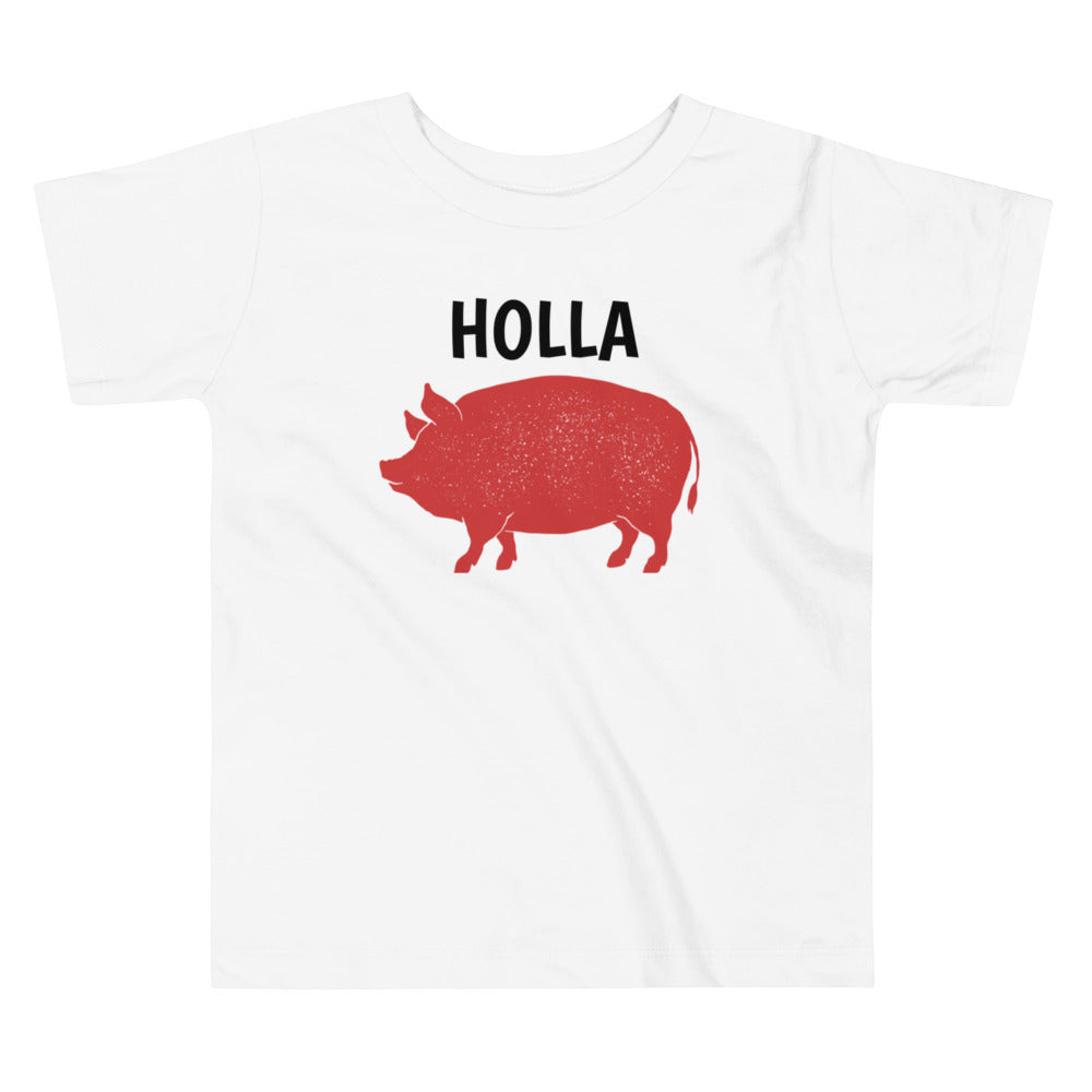 HOLLA Toddler! White Short Sleeve Tee