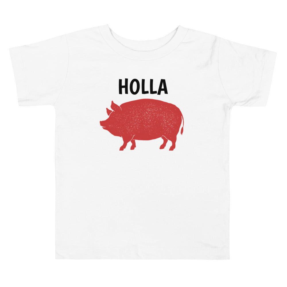 HOLLA Toddler! White Short Sleeve Tee