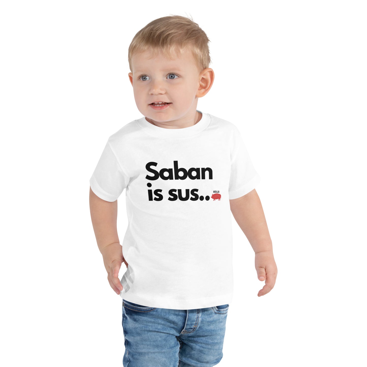 Saban is sus..., White, Toddler Short Sleeve Tee