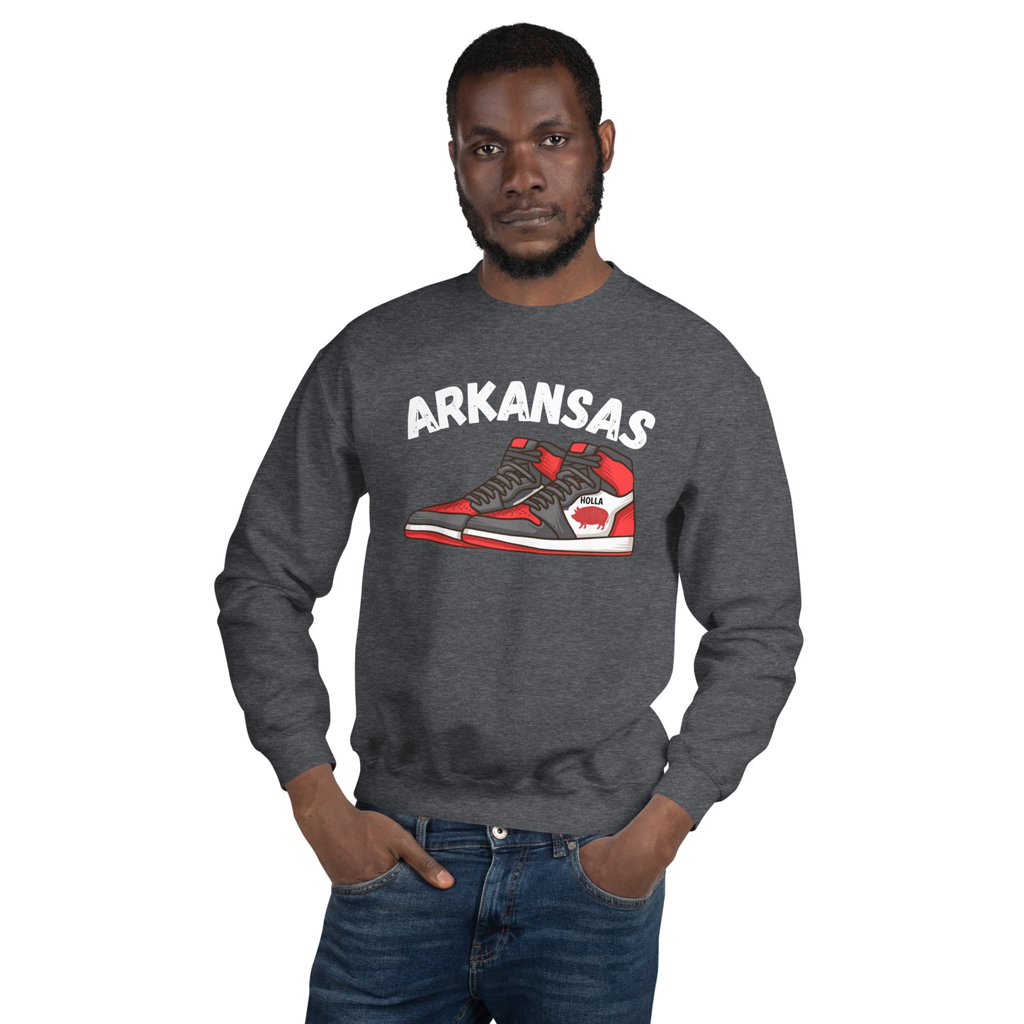 Arkansas Basketball Gray Unisex Sweatshirt