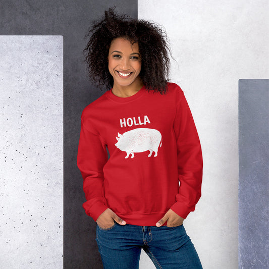 HOLLA Adult! Red, Unisex Sweatshirt