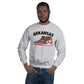 Arkansas Basketball White & Heather Gray Unisex Sweatshirt